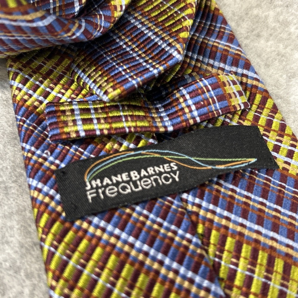 Jhane Barnes Men's Silk Tie Geometric Abstract Pattern 64x3.5 Long - Picture 4 of 5